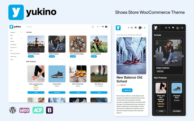 YUKINO - Tema WooCommerce del negozio di scarpe