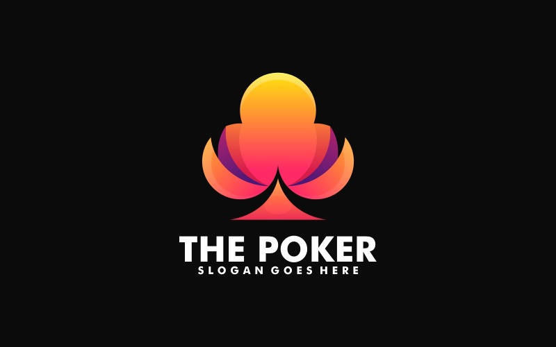 Poker gradient logotyp stil