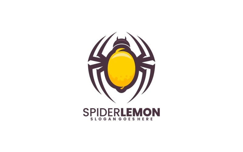 Spider Lemon jednoduchý styl loga