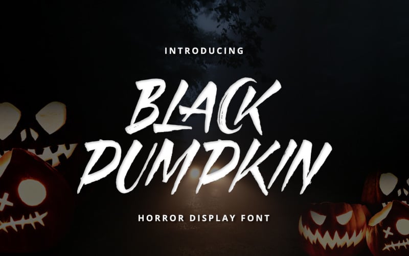 Svart pumpa - skräckdisplay teckensnitt