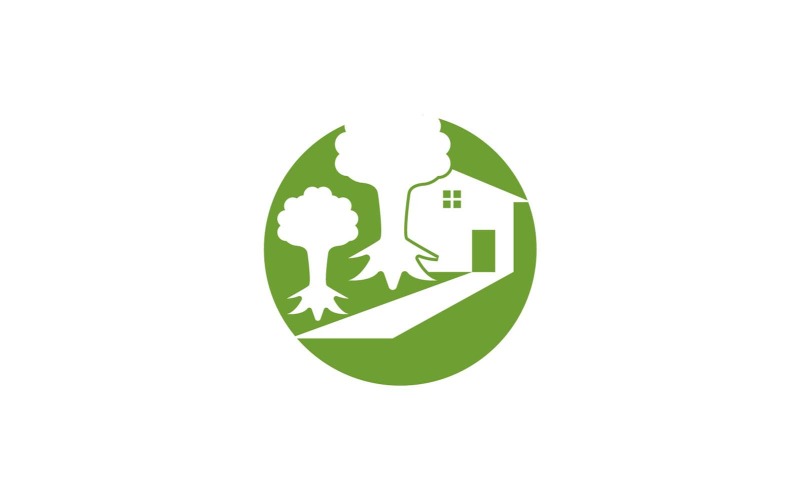 Building Home Nature Logo Vector Template 10