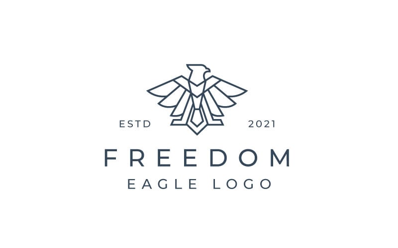Elegantní Eagle Hawk Falcon Logo Design vektorové šablony