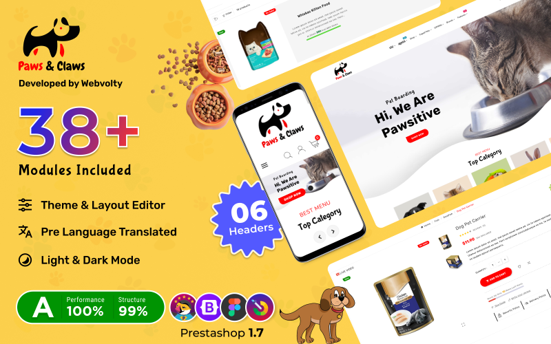 Paws & Claws - Pet and Animal Care Prestashop 1.7 Mall