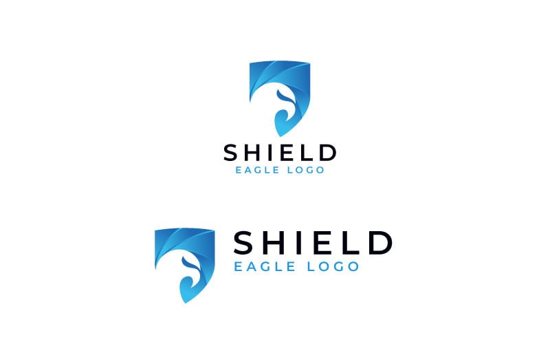 Scudo Aquila Logo Design Modello