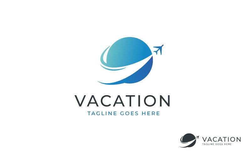 Logo dell'agenzia di viaggi, modello di logo di viaggio