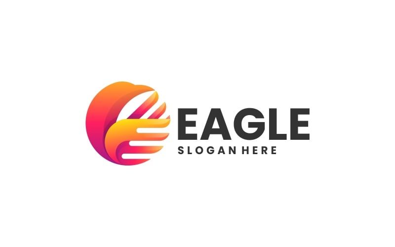 Estilo de logotipo degradado de águila Vol.4