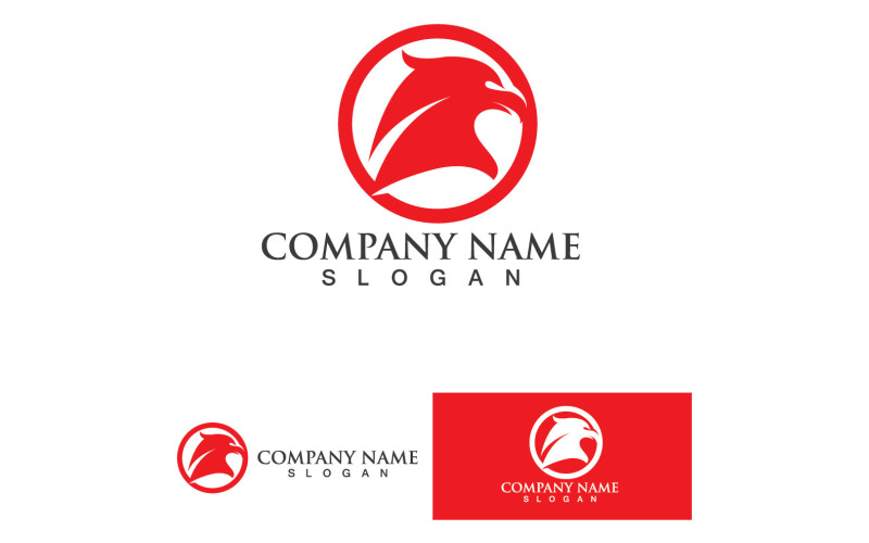 Kartal Başlı Şahin Kuş Logo Vektör 3