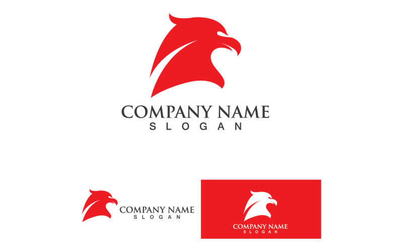 Kartal Başlı Şahin Kuş Logo Vektör