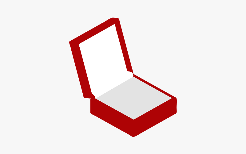 Geöffnete Schmuckschatulle Illustration Design Vector