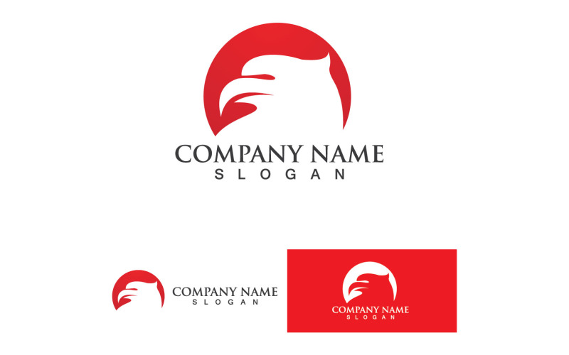 Głowa Orła Sokół Ptak Logo Wektor 11