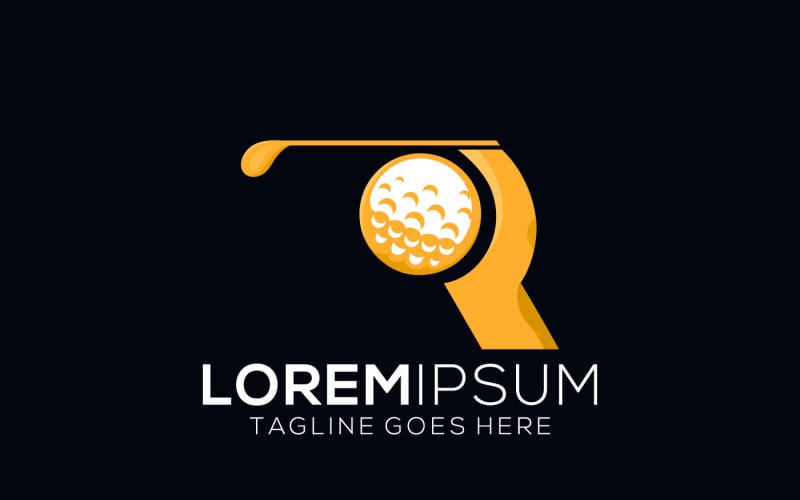 Modello moderno del logo della mazza da golf