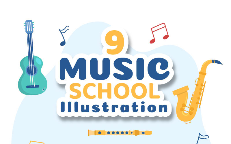 9 Szkoła Muzyczna Ilustracja