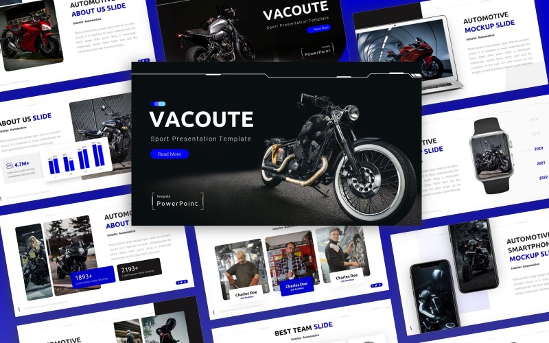 Vacoute - автомобильный многоцелевой шаблон PowerPoint