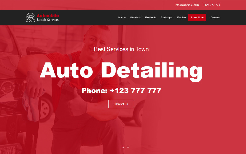 Auto - Auto Detaillering Bootstrap Landing Page Template