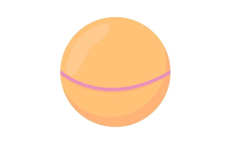 橙色球半平面颜色矢量对象
