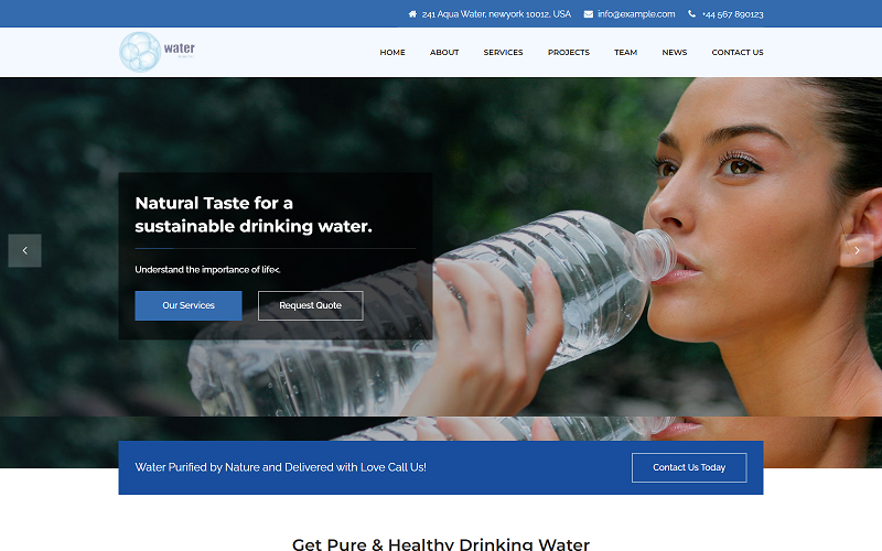 HTML-шаблоны Aqua Water Clean Landing