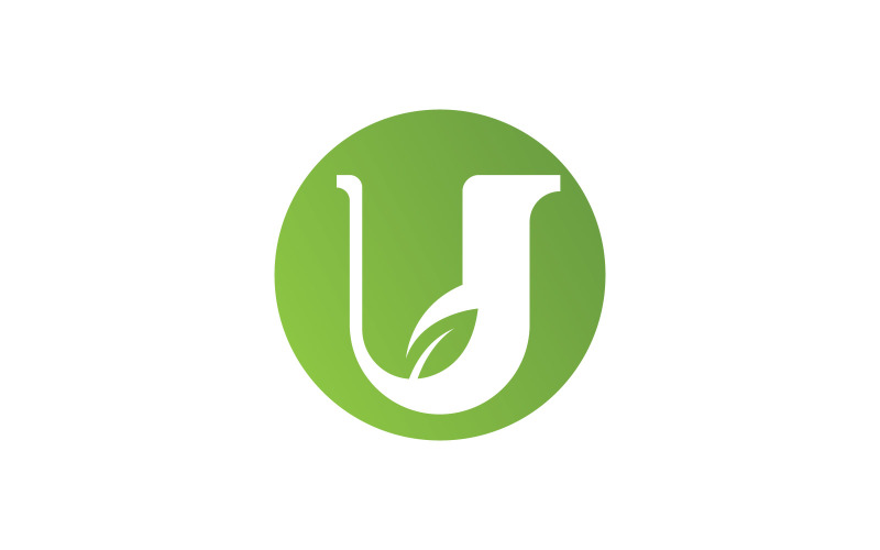 Plantilla de logotipo de letra U. ilustración vectorial V14