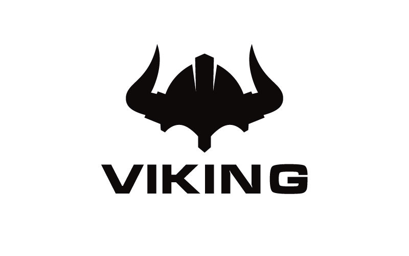 Wikinger-Rüstungshelm-Logo-Design-Vorlage