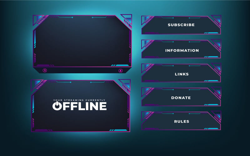 Digital streaming overlay template #277392 - TemplateMonster