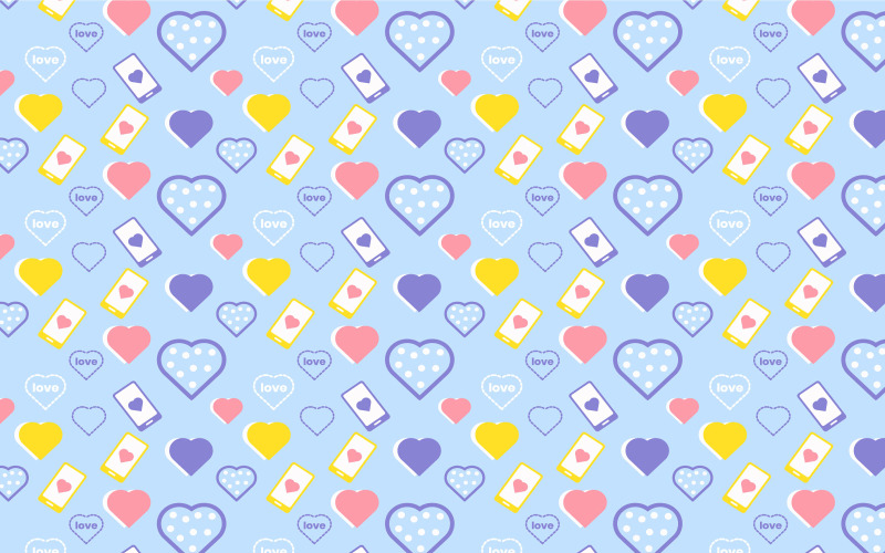Diseño de patrón de San Valentín con amor
