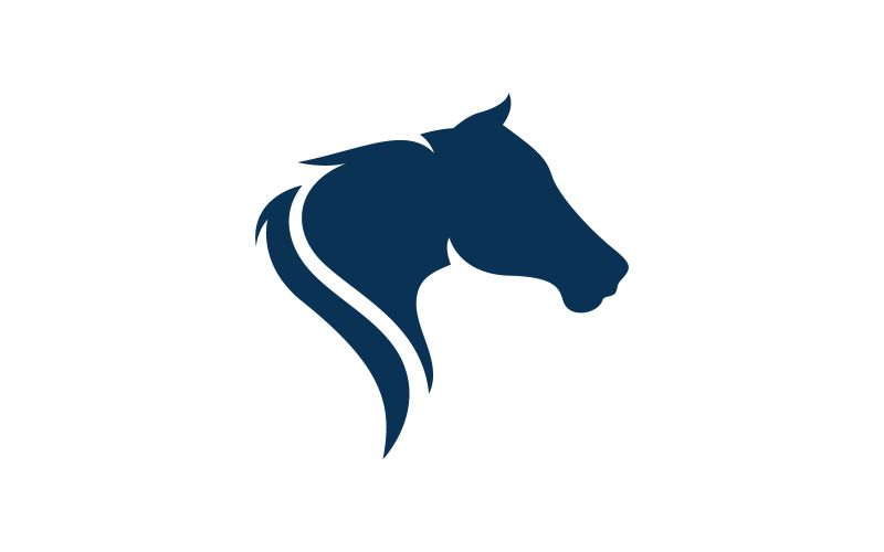 Modèle de logo de cheval. Illustration vectorielle. V6