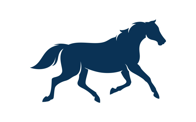 Modelo de logotipo de cavalo. Ilustração vetorial. V5
