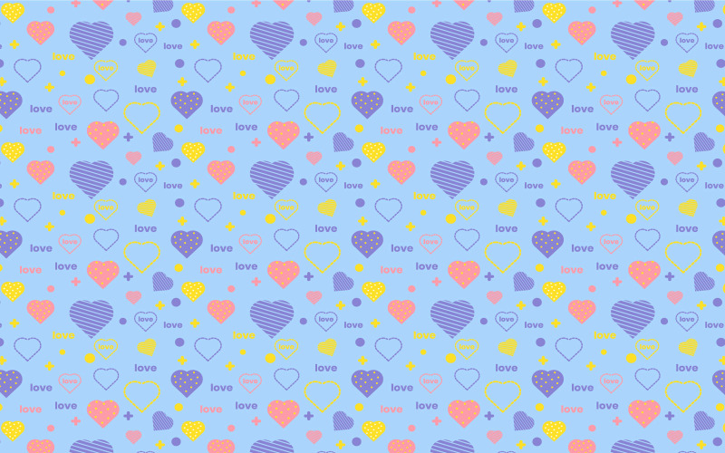Mooie liefde vorm patroon vector