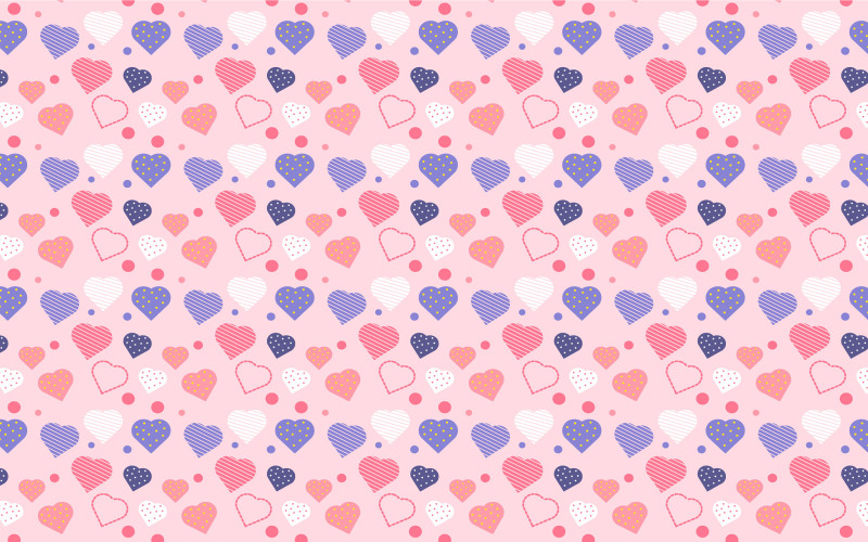 Plantilla de patrón de forma de corazón mínimo