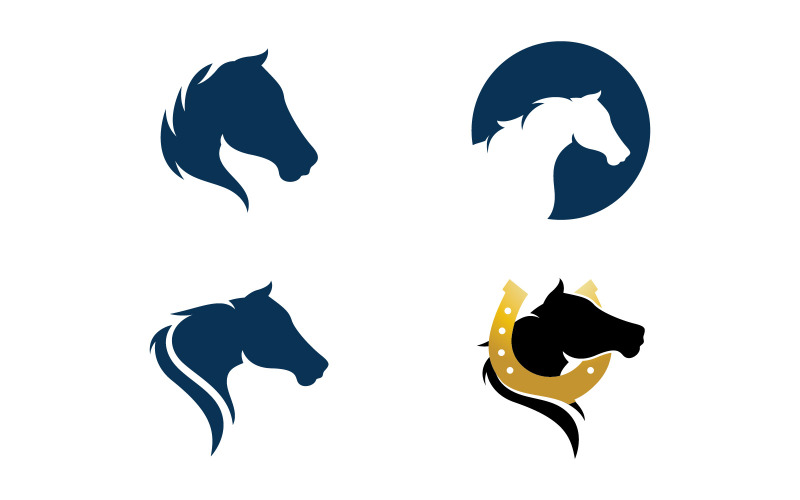 Шаблон логотипа лошади. Векторная иллюстрация. V11