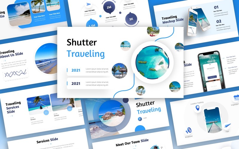 Shutter - Путешествие Многоцелевой Шаблон PowerPoint