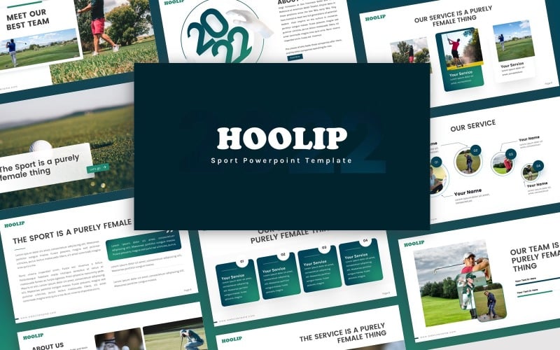 Hoolip - Modelo de PowerPoint multifuncional para esportes