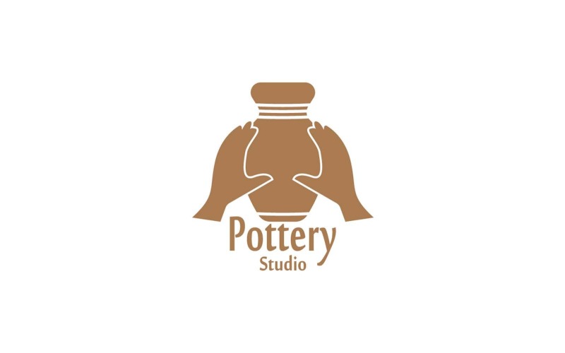Modèle vectoriel de logo de studio de poterie Illustration 4