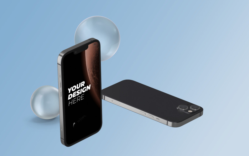 Modello PSD mockup premium per iPhone 13 Pro