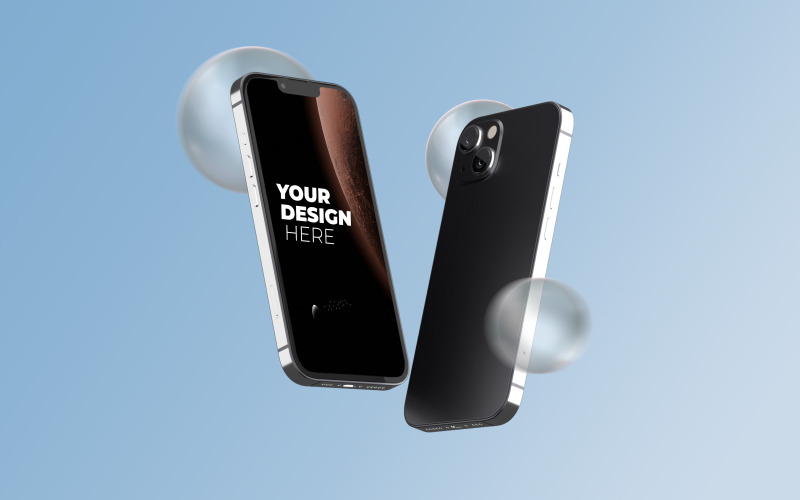 PSD шаблон макета iPhone 13