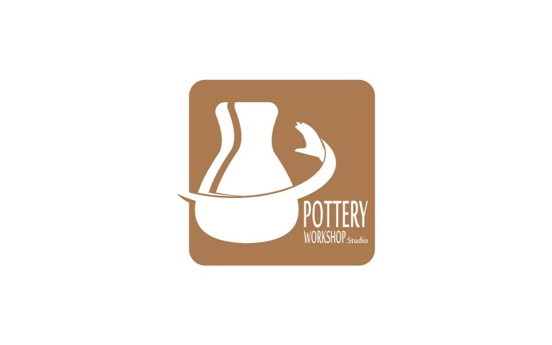 Pottery Studio-logotyp vektormallillustration 11