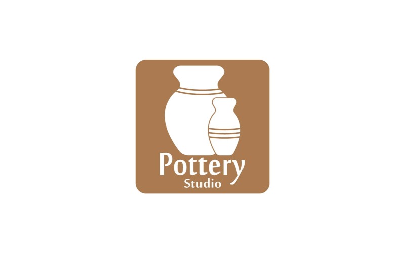 Vektorové ilustrace šablony loga Pottery Studio 16