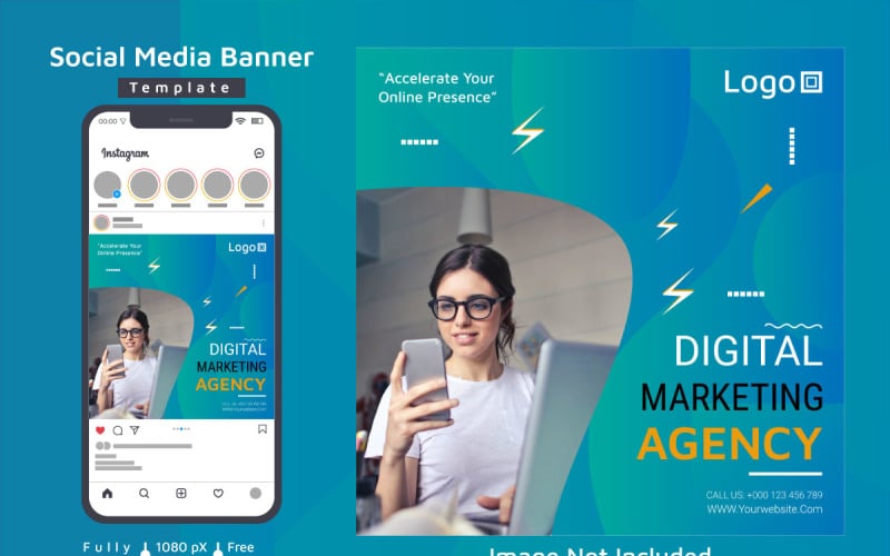 Agenzia di marketing digitale Social Media Post Banner Design