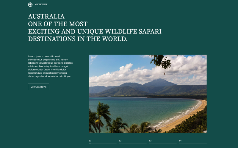 Austrálie safari - vícestránkové Safari šablony