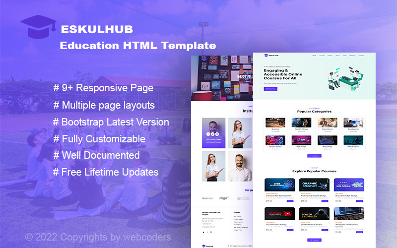 Eskulhub - 教育 HTML5 网站模板