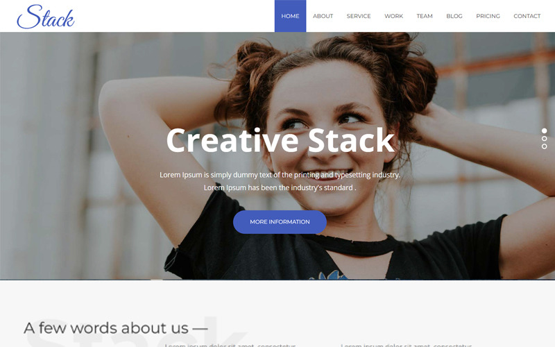 Stack - Шаблон агентства дизайна материалов