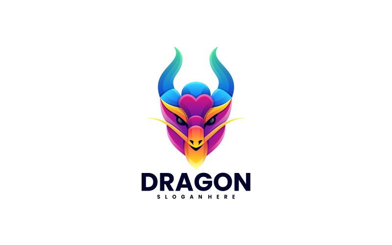Dragón Gradiente Colorido Logo Vol.2