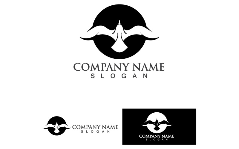 Flying Bird Silhouette Logo Template V10 - TemplateMonster