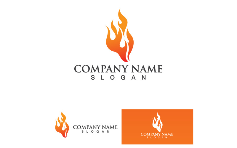 Fuoco brucia e fiamma Logo Vector V8