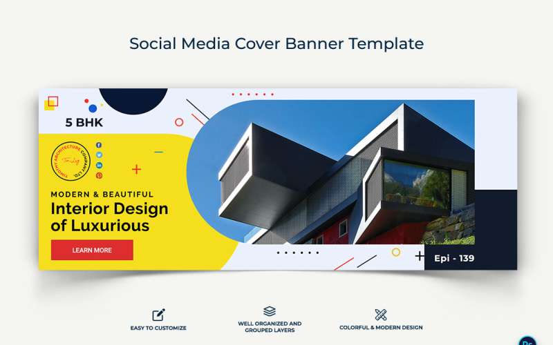 Bannière de couverture Facebook d'architecture-03