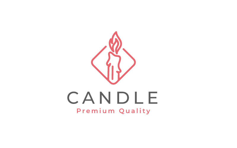 Enkel Elegant Candle Light Logotypdesignmall
