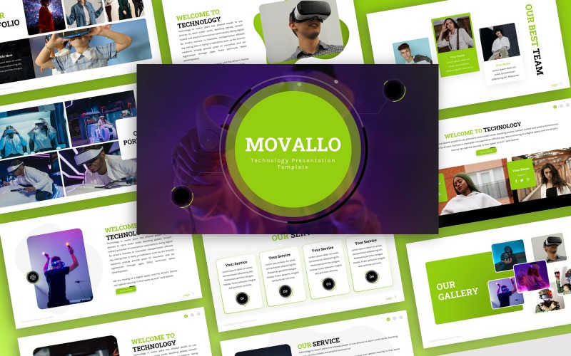 Movallo - Plantilla de PowerPoint multipropósito de tecnología