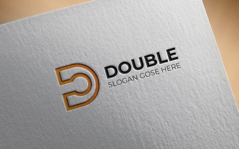 Double Logo Design d logo design temmplate