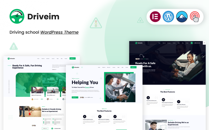 Driveim - An Exclusive Driving Training WordPress Theme for Driving Schools!