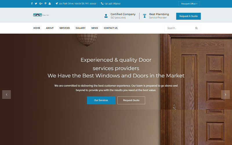 Plantillas HTML de servicios de puertas y ventanas