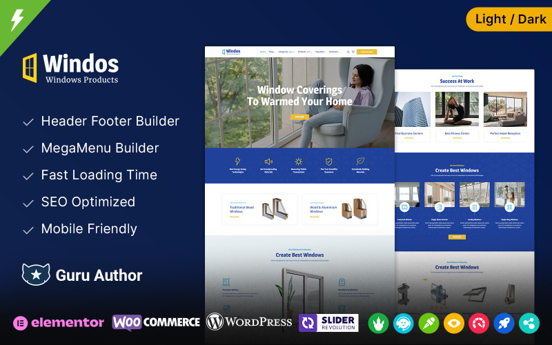 Windos – Windows a dveře a téma Glass WooCommerce